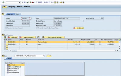 Central Contracts in SRM 7.0