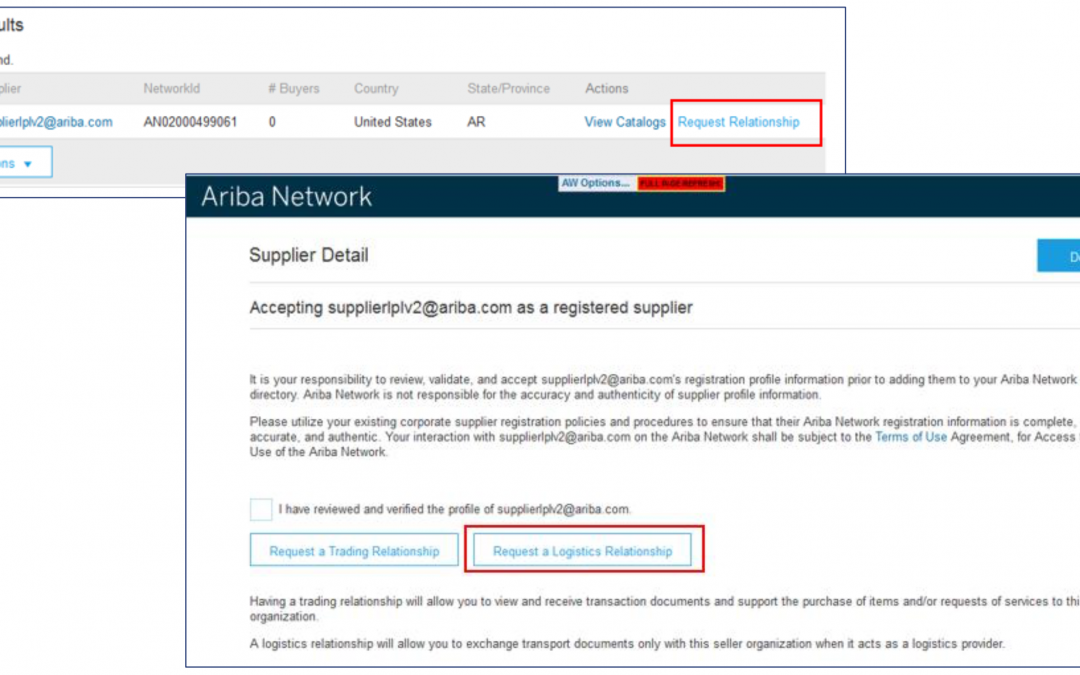 SAP Ariba – Geïntegreerde Third-party Logistieke Dienstverleners